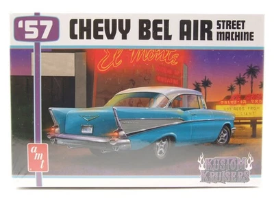 Chevrolet Bel Air Street Machine 1957 Kit Modellismo Plastica Auto 1:25 AMT - Immagine 1 di 4
