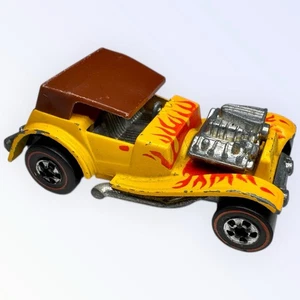 Very Nice Vintage 1973 Hot Wheels Sir Rodney Roadster Redline Hong Kong Yellow - Picture 1 of 8