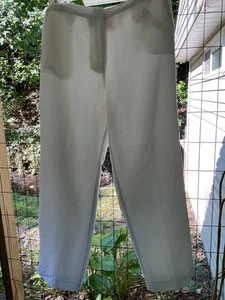 Ruby Rd Damen Gr. 12 weiß gefütterte Hose Leinenmischung Taschen elastischer Rücken - Bild 1 von 8