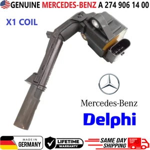GENUINE x1 Delphi Ignition Coil For 2014-2020 Mercedes-Benz 2.0L I4, A2749061400 - Picture 1 of 6