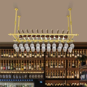 Weinregal Wandmontage Glashalter Bar Küche Weinflasche Kelch Hängeregal - Bild 1 von 21