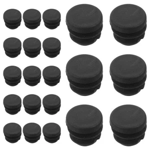 Tapón de tubo de 30 piezas tapas negras protección deslizante contra patas de silla - Imagen 1 de 12