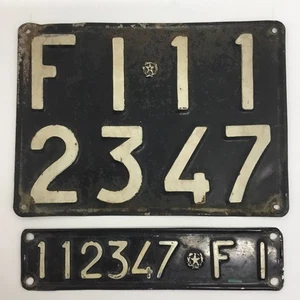 ALTES SCHÖNES METALLSCHILD OLDTIMER FLORENZ FI ITALIEN VINTAGE 50/60er JAHRE - Bild 1 von 2