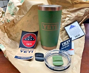 YETI Folds of Honor 20oz Rambler Highlands Olive Green Veterans Day NEW IN HAND - Picture 1 of 6