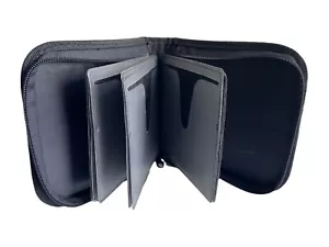 24 CD DISC DVD STORAGE HOLDER SLEEVE WALLET CARRY CASE Black - Picture 1 of 12