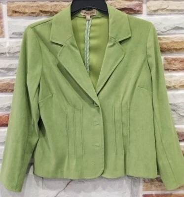 Chaqueta Blazer Verde Suave Notations. Talla L. POLIÉSTER/Spandex Foto 1 de 4
