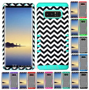 For Samsung Galaxy Note 8 - KoolKase Hybrid Silicone Cover Case - Chevron 98 - Picture 1 of 3
