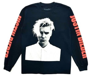 Camiseta Justin Bieber Purpose Tour Manga Larga Negra Talla S Camiseta Cuello Redondo - Imagen 1 de 12