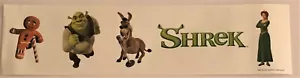 SHREK Sticker Streifen 100% Authentic 2001 Dreamworks mit 5 Peel Off Aufklebern - Bild 1 von 2