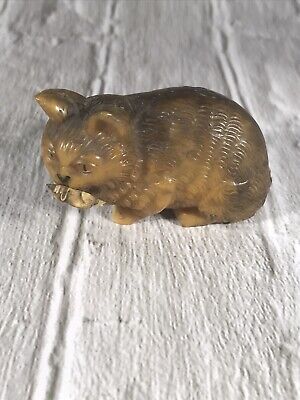 Antique Large Cat With Mouse In Mouth Celluloid Tape Measure • 180.34$