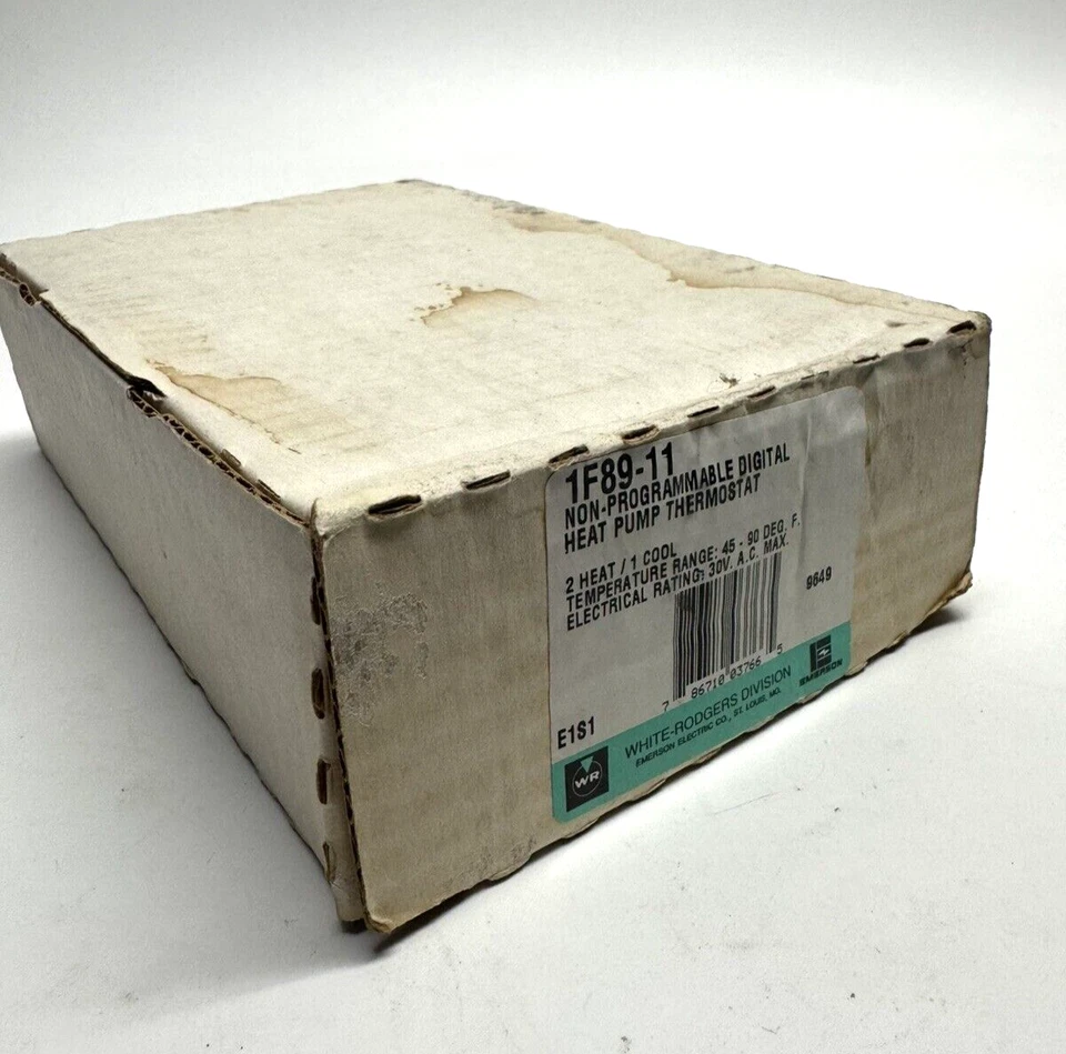 FACTORY SEALED White Rodgers digital thermostat for heat pumps 1F89-11 - Image 1 of 3