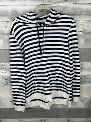 Moletom com capuz listrado pequeno feminino Jones New York - Imagem 1 de 4