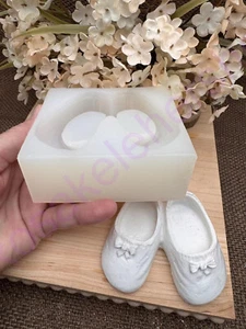 Baby girl connected Shoes shoe handmade Silicone mold for Fondant-Resin-crafts. - Picture 1 of 7