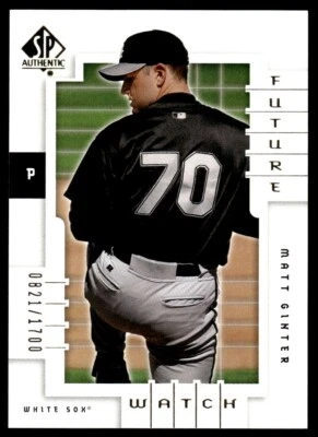 2000 SP Authentic Matt Ginter Rookie 0821/1700 Chicago White Sox #161 - Image 1 of 2