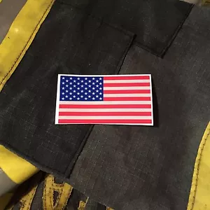 FEUERWEHRHELM FLAGGEN FEUERHELM AUFKLEBER - AMERIKANISCHE FLAGGE - Bild 1 von 2