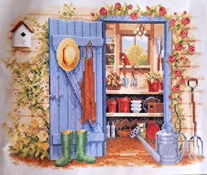 My Garden Shed - Vervaco from Belgium - 14ct Aida Cross Stitch Kit - Picture 1 of 3