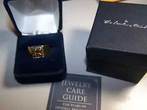 NEU DANBURY NEUWERTIG PREMIUM MISCHUNG SCHWARZE DIAMANTEN & WHISKEY QUARTZ RING GRÖSSE 10 - Bild 1 von 11