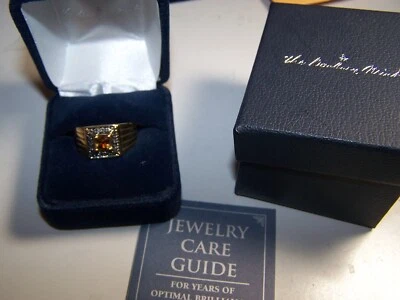 NUEVO ANILLO DANBURY COMO NUEVO MEZCLA PREMIUM DIAMANTES NEGROS Y CUARZO WHISKY TALLA 10 Foto 1 de 4