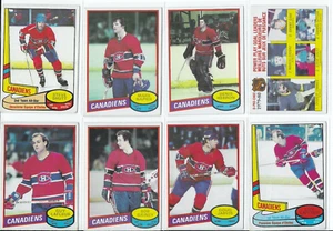 1980's O-Pee- Chee Montreal Canadiens Hockey Card Lot Of 8 (Very Good) - Bild 1 von 1