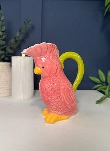 Pink Parrot Ceramic Jug | Kitchen Accessories Home Decor | Unique Gifts | Vase - Picture 1 of 8