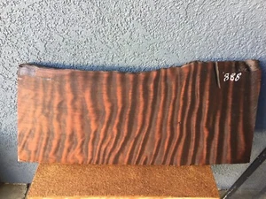 Redwood Curly Flame Billet Lumber Slab Turning 3" x 12 -13" x 29 1/4" - #888 - Picture 1 of 10