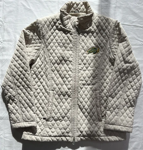 Vantage Womens Puffer Jacket Small North Dakota State Bison Football Biege Color Cover