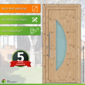 Nach Maß - Kunststoff Haustür "SABINE" 71 mm Milchglas Genutet Eingang - Bild 1 von 12