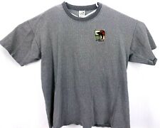 Cal Cru Vintage Men's T-Shirt XL S/S Crew Neck Single Stitch Gray Ribbed Dolphin