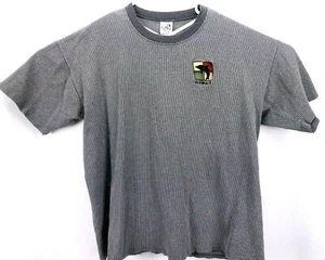 Cal Cru Vintage Men's T-Shirt Size XL S/S Crew Single Stitch Gray Ribbed Dolphin - Picture 1 of 7