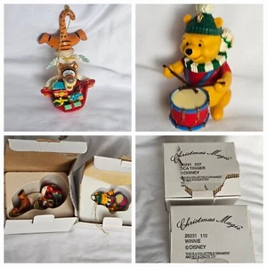 26231 Disney Christmas Magic Ornament Lot of 2 Tigger & Winnie the Pooh - Picture 1 of 13