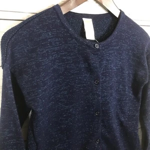 NWOT Gymboree Blue Sparkle Button Down High Low Hem Sweater Girls Medium 7-8 - Picture 1 of 4