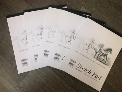 Juego de 5 almohadillas de papel para libro de bocetos de calidad superior de 9 x 12 pulgadas 40 hojas arte dibujo Foto 1 de 3