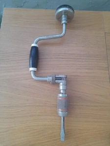Genuine Vintage Stanley Hand Brace Drill No 73-8 In Mk3 in Very Good Condition - Picture 1 of 11