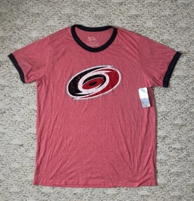 NEW Sz XXL Mens Majestic Threads Carolina Hurricanes Shirt Red NHL - Image 1 of 4