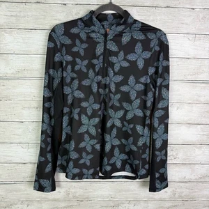 Ben Hogan Pixel Floral Long Sleeve 1/4 Zip Polo Top Size XXL - Picture 1 of 3