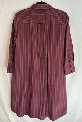 Lafayette 148 New York woman’s Burgundy Pinstripe Shirt Dress Sz L NWOT - Image 1 of 3