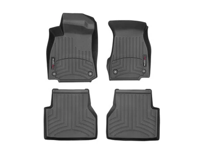 Revestimiento de suelo WeatherTech para Audi S6 2020-2025 - 1ª y 2ª fila, negro Foto 1 de 4