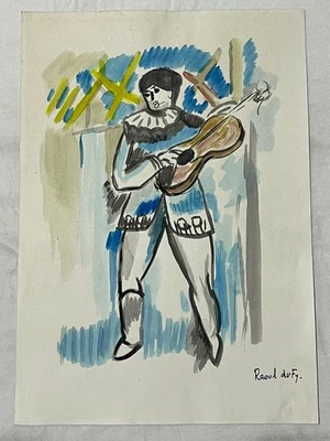 RAOUL DUFY 绘画旧纸签名盖章复古 — 第 1/3 张图片