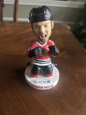 NHL Hockey Chicago Blackhawks Marian Hossa #81 Bobblehead Missing Stick - Image 1 of 4