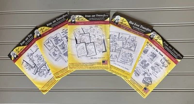 Lot of 5 AUNT MARTHA’S Black Label Iron Embroidery Cross Stitch Pattern Transfer - Image 1 of 4