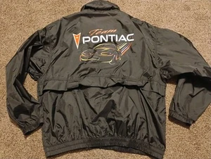 Vintage Swingster Pontiac Racing Team Windbreaker Jacket Men's X Large Black - Picture 1 of 10