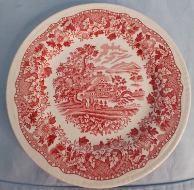 Woods Burslem Pink Seaforth 7" Dessert Plate-England - Image 1 of 4