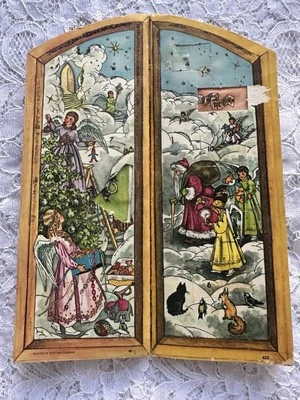 Vintage Christmas German / West Germany Advent Calendar Nativity Angels - Image 1 of 4