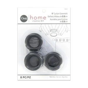 Dritz Gardinenösen, 1 25 mm Innendurchmesser, strapazierfähiger Kunststoff, schwarz - Bild 1 von 6