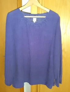Violette Leinenbluse von Deerberg Gr. M - Top Zustand - Bild 1 von 5