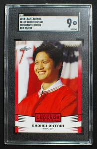 ⚾ SHOHEI OHTANI - 2018 Leaf Legends #EE-01 RED Parallel Rookie RC /200 - SGC 9 - Picture 1 of 2