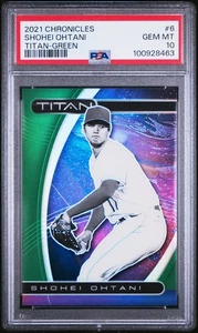 Panini Chronicles Titan Shohei Ohtani 2021 verde titanio #6 PSA 10 - Imagen 1 de 3