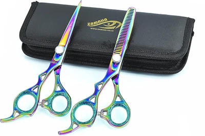 Forbici Professionali Da Parrucchiere per Mancini - Kit per Sfoltire I Capelli,  - Immagine 1 di 4