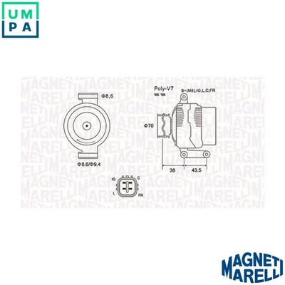 ALTERNATOR 063731980010 FOR HONDA CR-V/II/SUV/Mk N22A2 2.2L 4cyl CR-V II SUV - Image 1 of 4