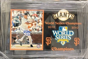 Nate Schierholtz Giants Hand-Signed Auto Comm w-Deluxe Mat -Ballpark Gallery 702 - Picture 1 of 1